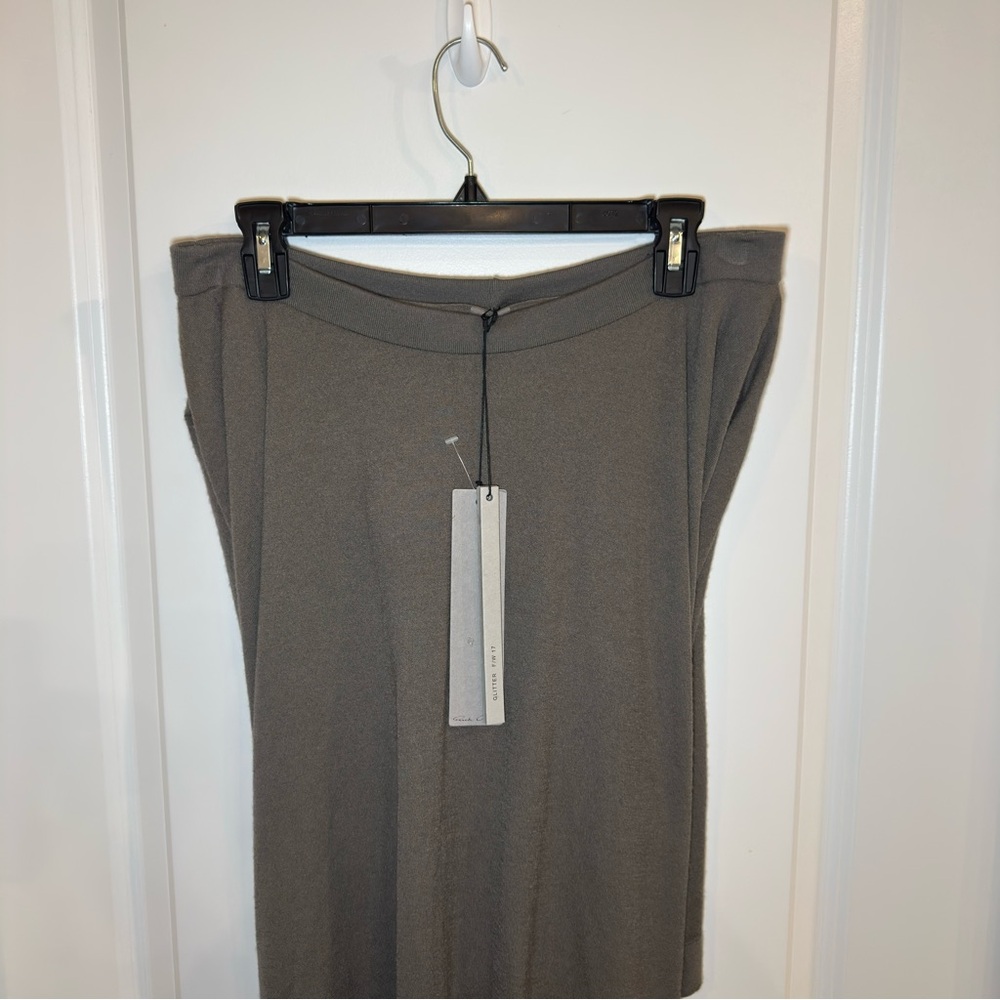 Rick Owens Gonna In Maglia Double Boner Pillar Dark Dust Skirt - Picture 3 of 16